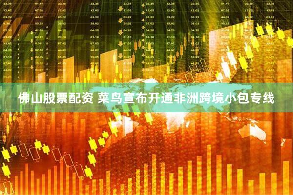 佛山股票配资 菜鸟宣布开通非洲跨境小包专线